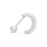 Bubble Hoop Illusion Ear Cuff Earring in Solid 14k White Gold