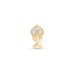 a yellow gold ring with two diamonds