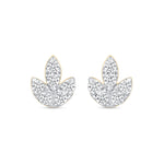 a pair of white diamond earrings