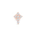 a rose gold ring with four diamonds