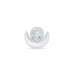 a white gold ring with a diamond in the middle