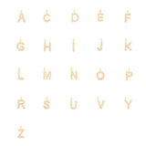 Radiant-Cut Initial Pendant in Solid 10k Yellow Gold - L