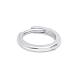 Infinity Hoop Earring in Solid 14k White Gold