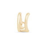Double Hoop Illusion Ear Cuff Earring in Solid 14k Yellow Gold