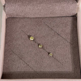 Round Citrine Flat Back Stud Earrings Bezel Zet in Solid 14k Yellow Gold