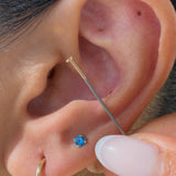 Flat Back Stud Earrings Post  Gold - Internally Threaded in Solid 14k Gold