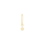 a pair of earrings with a ball hanging from it