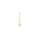 a pair of diamond earrings on a white background