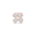 a rose - shaped diamond earring with four petals