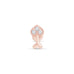 a rose gold ring with two diamonds