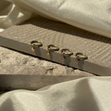 Hoop with Star Charm in Solid 14k Yellow Gold