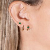 Bezel Set Emerald Huggie in 14k Gold Earrings Estella Collection #product_description# 18367 14k Birthstone Birthstone Earrings #tag4# #tag5# #tag6# #tag7# #tag8# #tag9# #tag10# 6mm Single Hoop