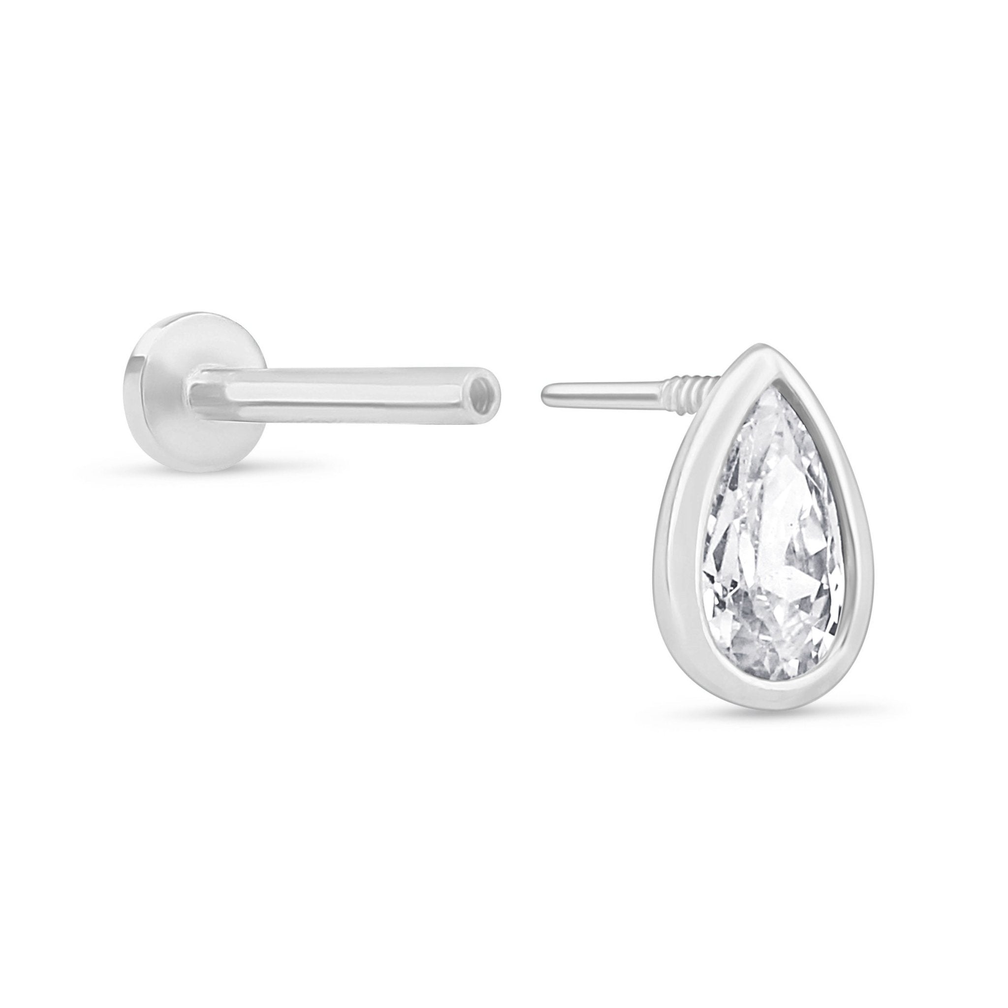 Bezel Set Pear Earring in Solid White Gold Earrings Estella Collection #product_description# 18602 new New Arrivals test test mechanic #tag4# #tag5# #tag6# #tag7# #tag8# #tag9# #tag10#