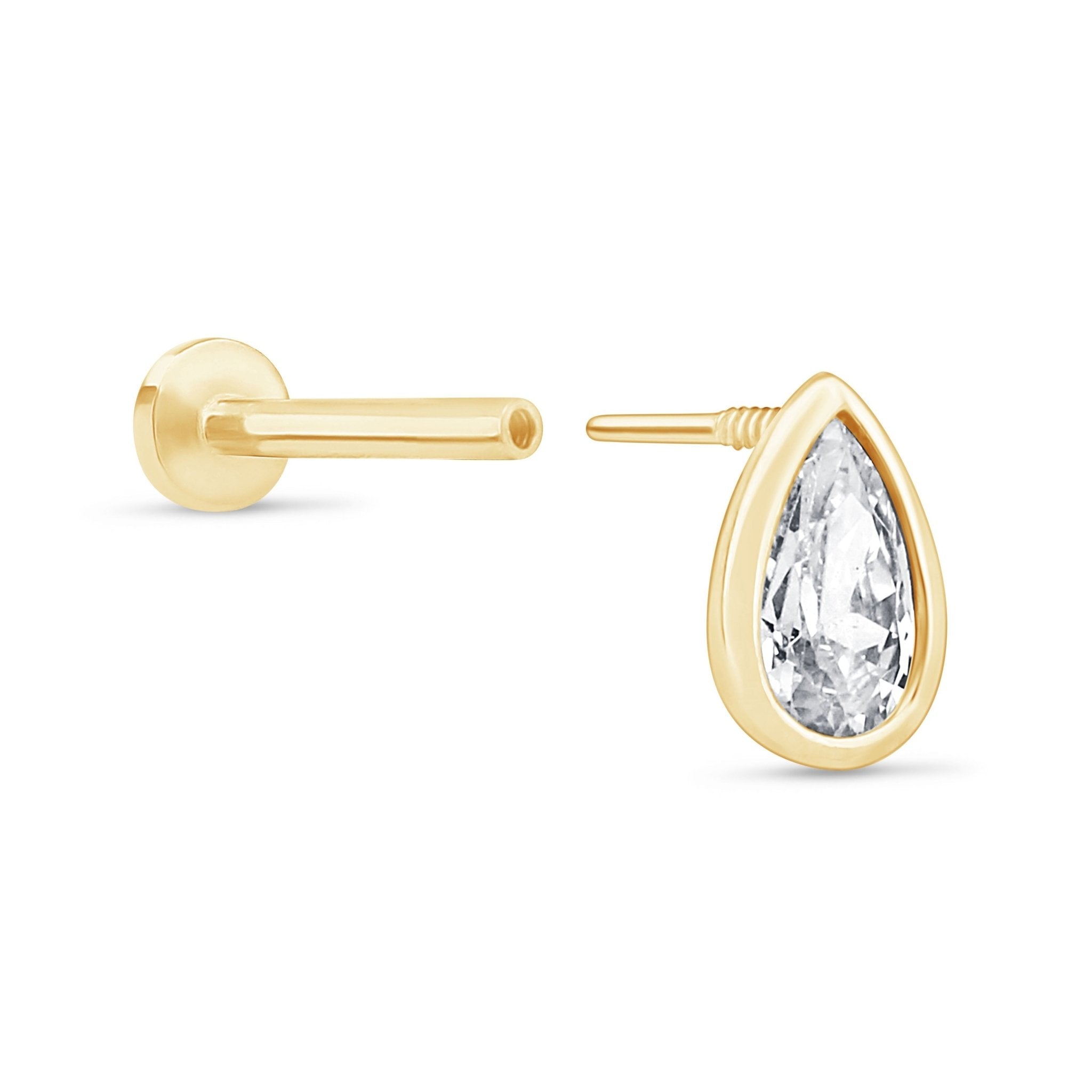 Bezel Set Pear Earring in Solid Yellow Gold Earrings Estella Collection #product_description# 18601 test test mechanic #tag4# #tag5# #tag6# #tag7# #tag8# #tag9# #tag10#