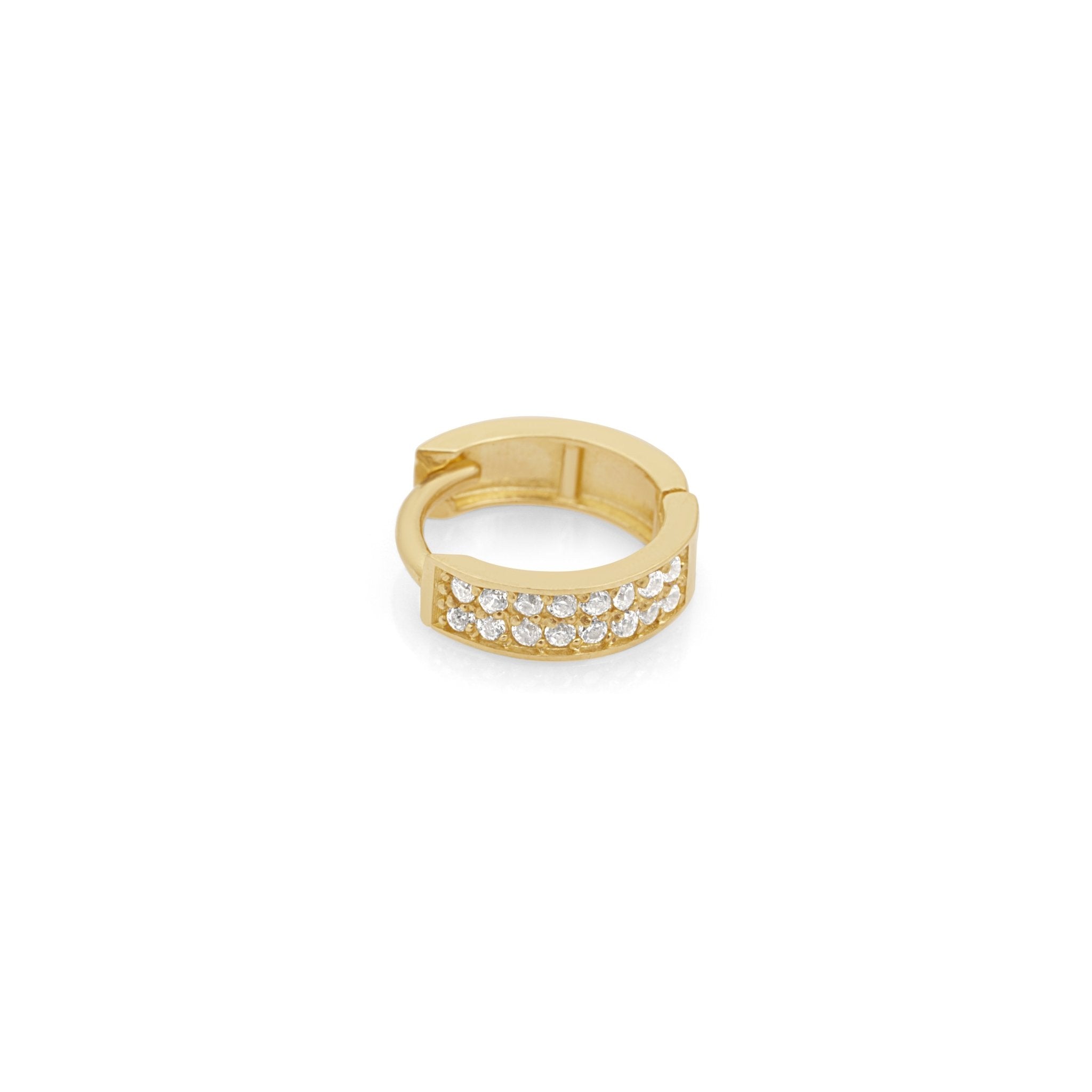 Double Row Pavé Huggie Earring Earrings Estella Collection #product_description# 18264 cartilage hoop Colorless Gemstone Cubic Zirconia #tag4# #tag5# #tag6# #tag7# #tag8# #tag9# #tag10#