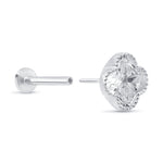Milgrain Clover Flat Back Stud in Solid White Gold Earrings Estella Collection #product_description# 18593 new New Arrivals test test mechanic #tag4# #tag5# #tag6# #tag7# #tag8# #tag9# #tag10#