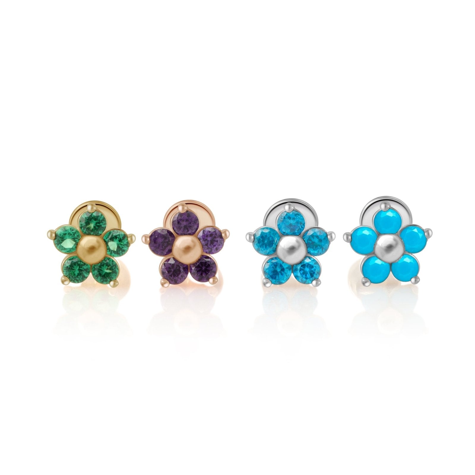 Emerald Flower Flat Back Stud Earrings Estella Collection #product_description# 18122 14k Birthstone Birthstone Earrings #tag4# #tag5# #tag6# #tag7# #tag8# #tag9# #tag10# 5MM