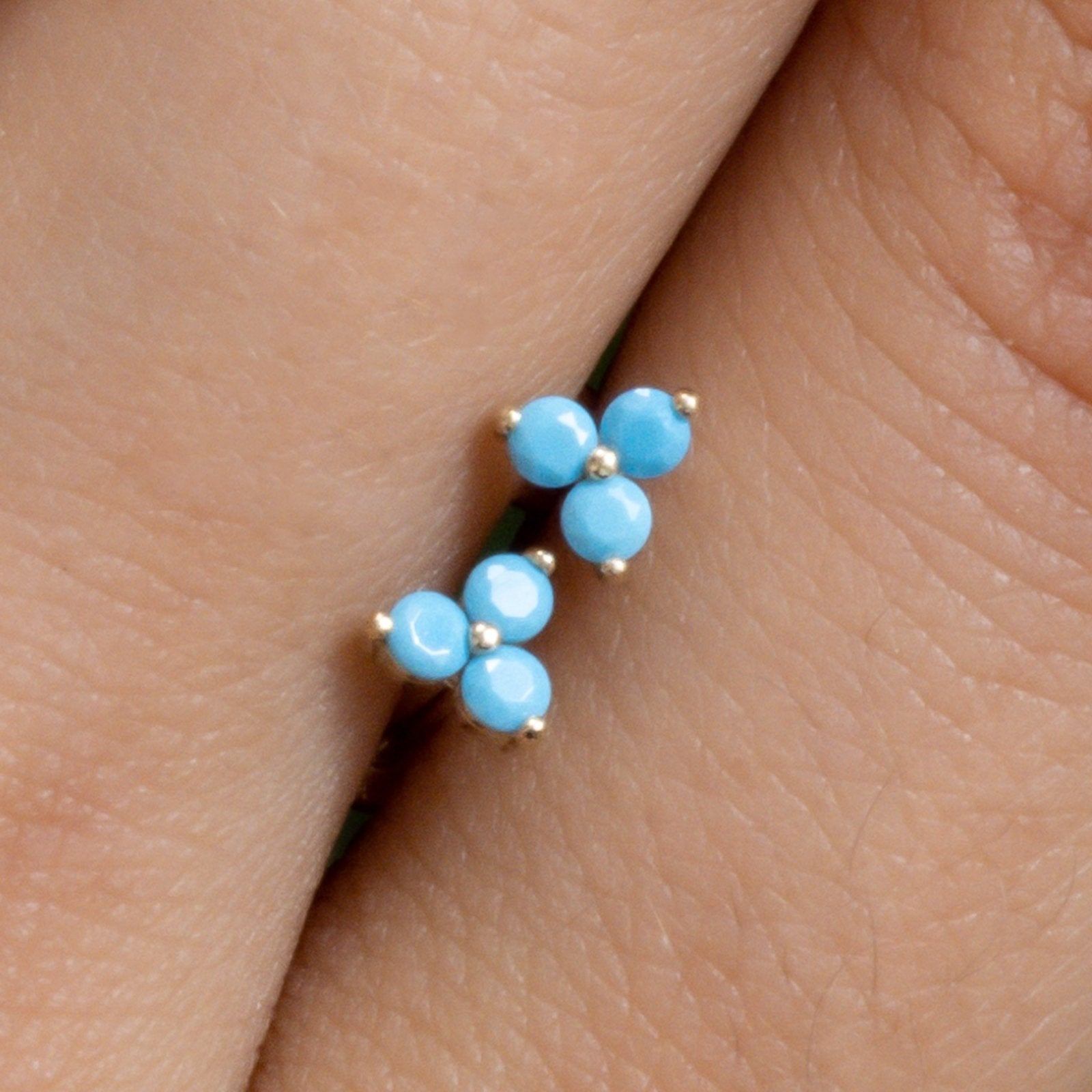 Turquoise Trinity Cluster Flat Back Earring Earrings Estella Collection #product_description# 18133 14k Birthstone Cartilage Earring #tag4# #tag5# #tag6# #tag7# #tag8# #tag9# #tag10# 5MM