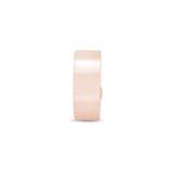 Wide Huggie Hoop in Solid 14k Rose Gold