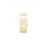 Wide Huggie Hoop in Solid 14k Yellow Gold