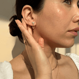 Pear Cut Citrine and Sapphire Dangle Earrings in Solid 10k Yellow Gold