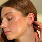 Teardrop Threaded Stud Flat Back Stud Earrings in Solid 14k Yellow Gold