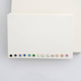 Gemstone Flat Back Stud Earrings Milgrain Set in Solid 14k White Gold