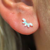 Solid 14k Gold Marquise Opal Five-Stone Earring