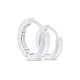 Gold Mini Hoop Earring in Solid 14k White Gold