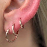 Infinity Hoop in Solid 14k Rose Gold