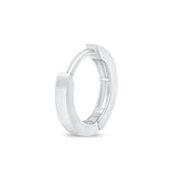 Gold Mini Hoop Earring in Solid 14k White Gold