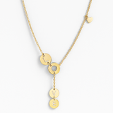 Love Lariat Necklace 14k in Solid 14k Yellow Gold