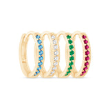 Ruby Cartilage Hoop in Solid 14k Yellow Gold