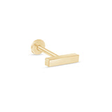 Gold Bar Flat Back Stud Earrings in Solid 14k Yellow Gold