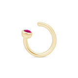 Ruby Ear Cuff in Solid 14k Yellow Gold