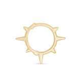 Spiked Huggie Hoop in Solid 14k Yellow Gold