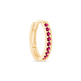 Ruby Cartilage Hoop in Solid 14k Yellow Gold
