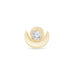 a gold ring with a diamond in the middle