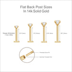 Flat Back Earring Post in Solid 14k Gold - Internally Threaded Estella Collection #product_description# 14k Flat Back Stud Earrings Ready to Ship #tag4# #tag5# #tag6# #tag7# #tag8# #tag9# #tag10# 14k White Gold 5MM