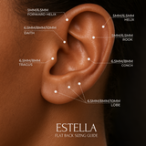 Flat Back Stud Earrings Post  Gold - Internally Threaded in Solid 14k Gold