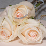 Round and Emerald Cut Diamond Curved Necklace in Solid 10k Yellow Gold