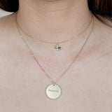 Diamond Butterfly Layering Necklace in Solid 14k Yellow Gold