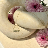 Mama Necklace in Solid 14k Yellow Gold