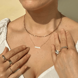 Mama Necklace in Solid 14k Yellow Gold