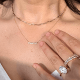 Mama Necklace in Solid 14k Yellow Gold