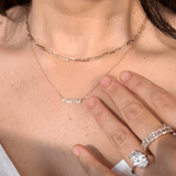 Mama Necklace in Solid 14k Yellow Gold