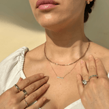 Mama Necklace in Solid 14k Yellow Gold