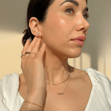 Mama Necklace in Solid 14k Yellow Gold