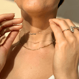 Mama Necklace in Solid 14k Yellow Gold