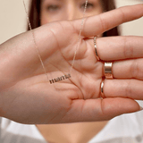 Mama Necklace in Solid 14k Yellow Gold